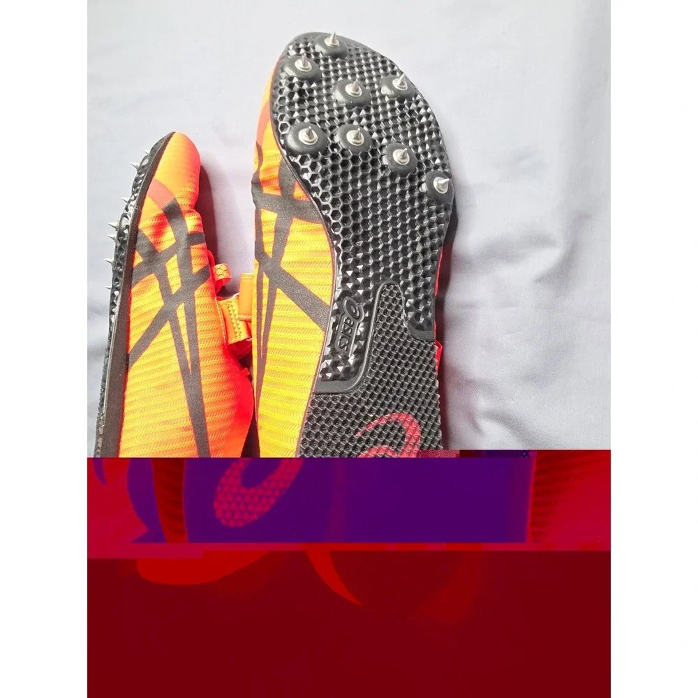 Asics Long Jump Pro Track & Field Spikes Shoes 1093A032 Neon Orange Men's 11